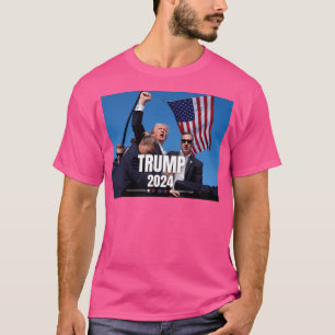Camiseta Donald Trump 2024 Assassinato Sobrevive ao Aumento