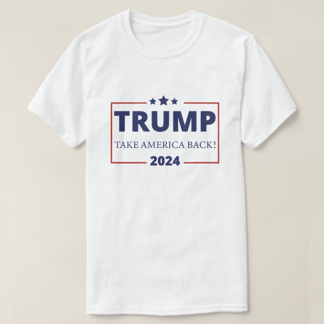 Camiseta Donald Trump 2024 Devolva a América (Frente do Design)