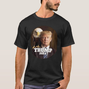 Camiseta Donald Trump 2024 Foto - águia careca no ombro