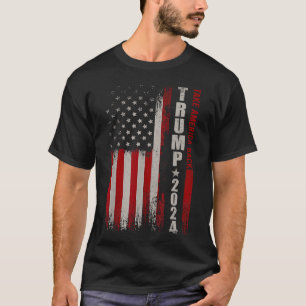 Camiseta Donald Trump 2024 Leve a América Bandeira American