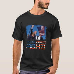 Camiseta Donald Trump 2024 Luta Contra O Fl Americano