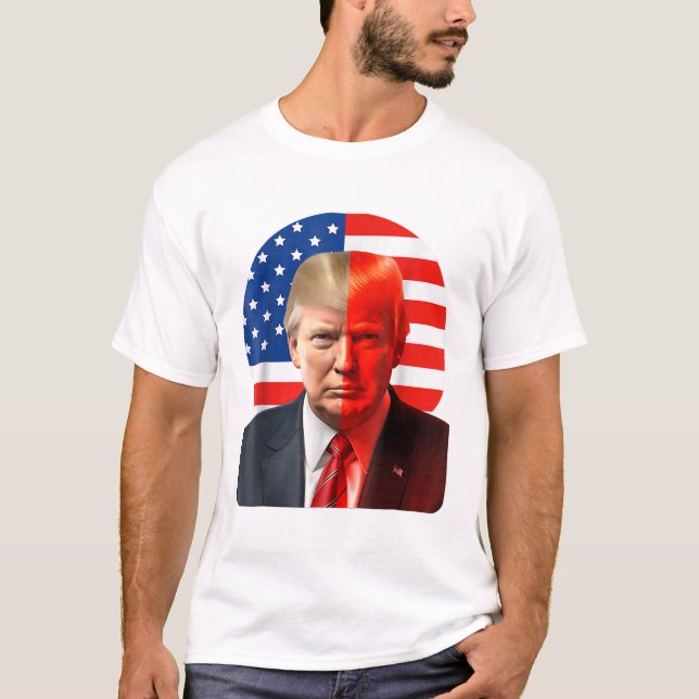 Camiseta Donald Trump 2024 Presidente Legend American Flag (Frente)