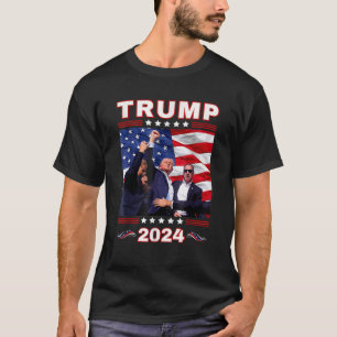 Camiseta Donald Trump 2024 Recupere a bandeira americana