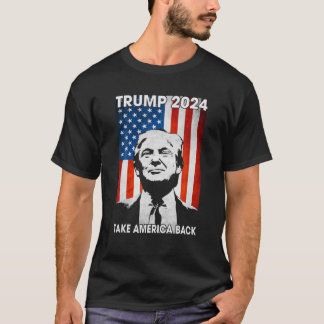Camiseta Donald Trump 2024 Recupere a bandeira americana