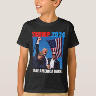 Camiseta Donald Trump 2024 Recupere a bandeira americana