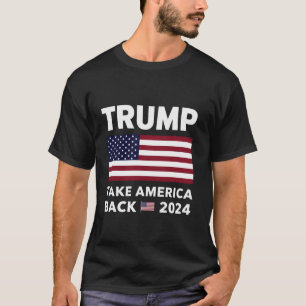 Camiseta Donald Trump 2024 Retira o Reverso da América às E