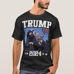 Camiseta Donald Trump 2024 Sobreviveu A Tiros Na Manifestaç