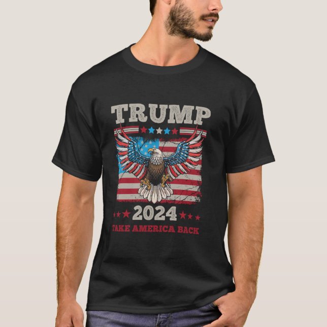 Camiseta Donald Trump 2024 USA Election Take America Back V (Frente)