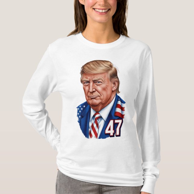 Camiseta Donald Trump 2024 Vencedor Presidencial 47 (Frente)