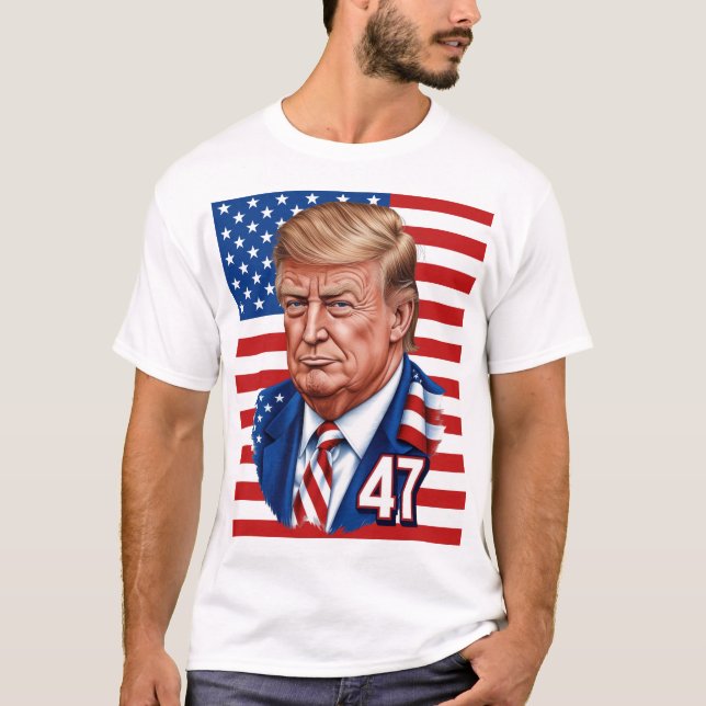 Camiseta Donald Trump 2024 Vencedor Presidencial 47 (Frente)