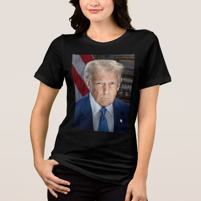 Camiseta Donald Trump 2025 Presidente Americano Portrait (Frente)