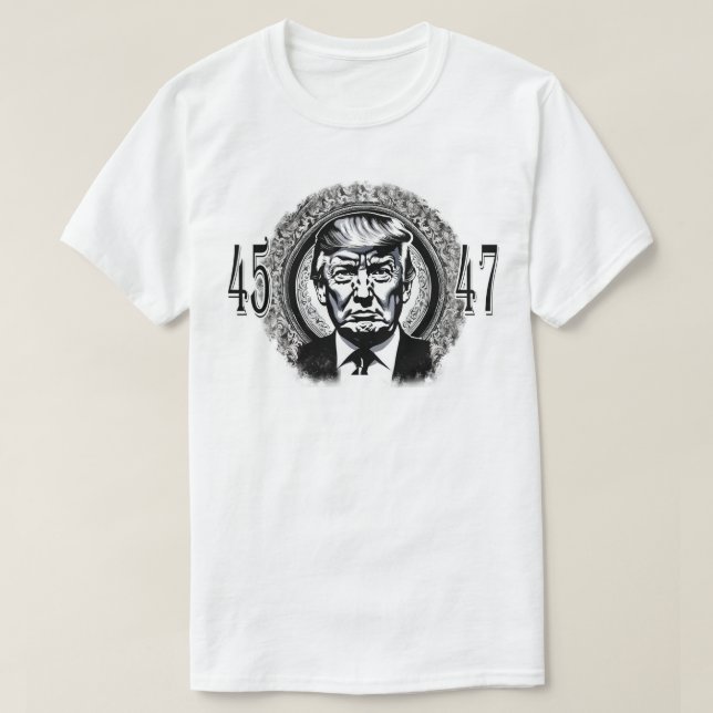 Camiseta Donald Trump 45/47 (Frente do Design)