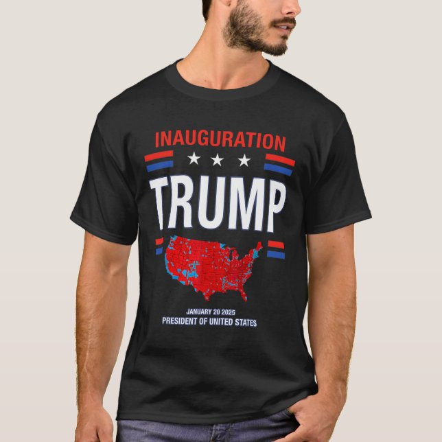 Camiseta Donald Trump 47.º Presidente 2025 Inauguração dos  (Frente)