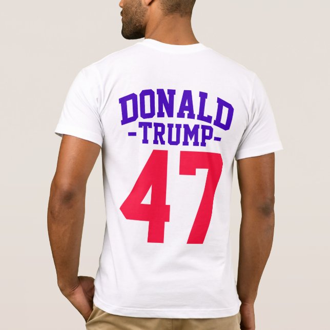 Camiseta Donald Trump 47 Eleição Presidencial 2024 (Verso)