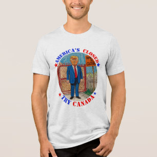 CAMISETA DONALD TRUMP- AMÉRICA FECHADA, TENTE CANADÁ