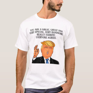 Camiseta Donald Trump - aniversário óptimo do dia dos pai
