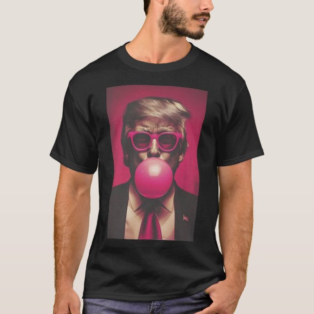 Camiseta Donald Trump Bubble Gum 2024 (Frente)
