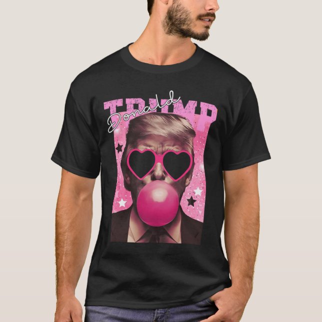 Camiseta Donald Trump Bubble Gum Pink Sungs (Frente)