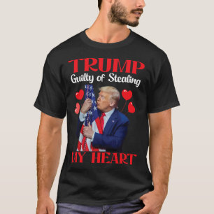 Camiseta Donald Trump Com A Bandeira Dos Eua Culpada De Rou