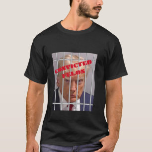 Camiseta Donald Trump Condenou Felon Por Trás De Bares Long