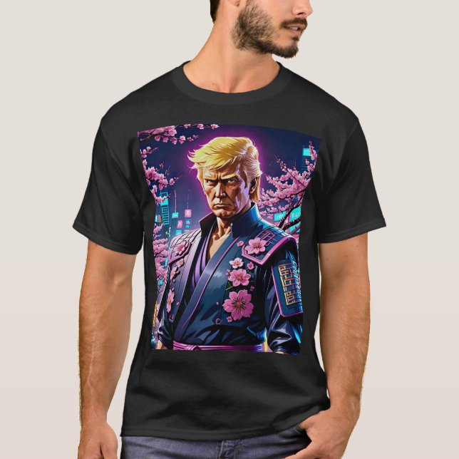 Camiseta Donald Trump Cyberpunk Samurai Warrior Tee (Frente)