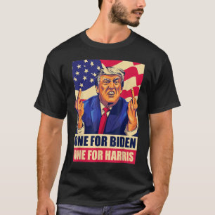 Camiseta Donald Trump Dedo Médio Biden Harris América Re
