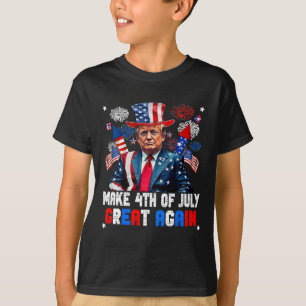 Camiseta Donald Trump Fogos de Artifício Patrióticos Fazem