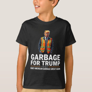 Camiseta Donald Trump Garbage Orange Vest de Segurança Refl