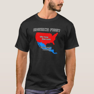 Camiseta Donald Trump Ilegal Construiu A América Do Muro Pr