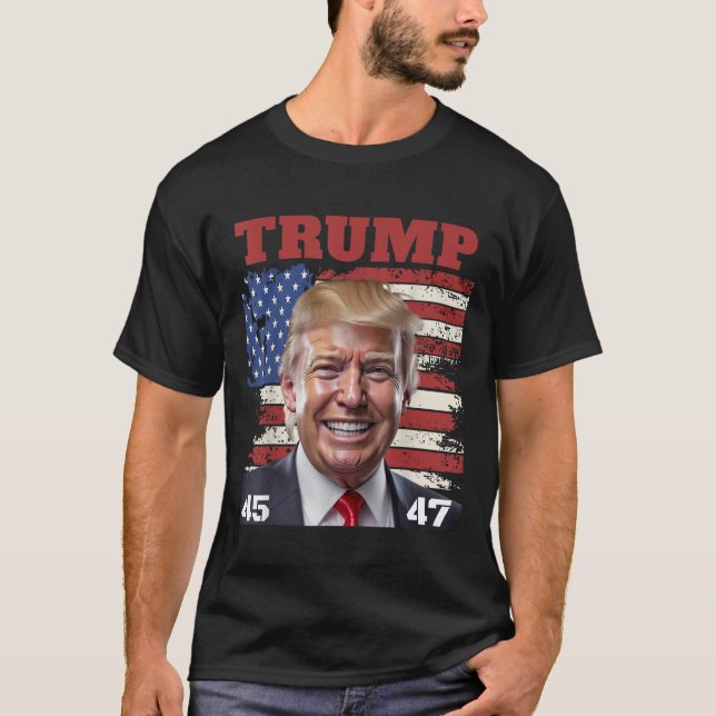 Camiseta Donald Trump J.D. Vance Leva a América de volta (Frente)