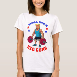 CAMISETA DONALD TRUMP - MÃOS PEQUENAS, ARMAS GRANDES