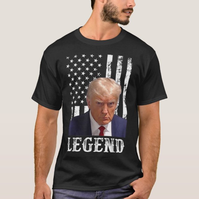 Camiseta Donald Trump Mug Atirou No Presidente Legend Ameri (Frente)