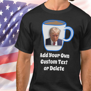 Camiseta Donald Trump Mug Shot Adicione Seu Humor Engraçado