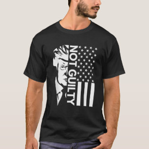 Camiseta Donald Trump Mugshot 2024 Não Culpado Apoiador EUA