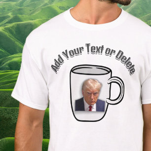 Camiseta Donald Trump Mugshot Política de Eleição de Texto 