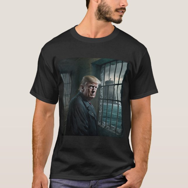 Camiseta Donald Trump na prisão de Alcatraz (Frente)