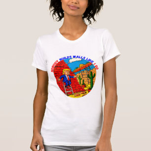 CAMISETA DONALD TRUMP- NINGUÉM CONSTRUI PAREDES COMO EU.