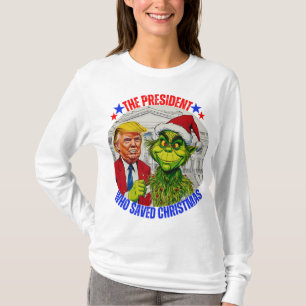 CAMISETA DONALD TRUMP - O PRESIDENTE QUE SALVOU O NATAL
