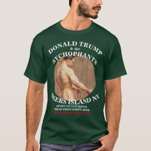 CAMISETA DONALD TRUMP & OS SICOFANTAS RIKERS ISLAND NY