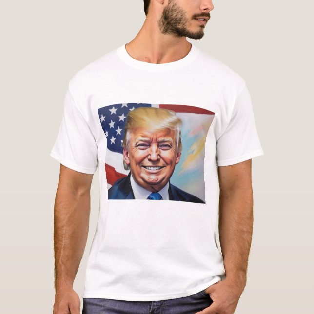 Camiseta Donald Trump Para O Presidente 2024 (Frente)