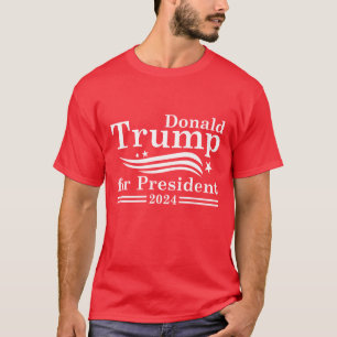Camiseta Donald Trump Para O Presidente 2024