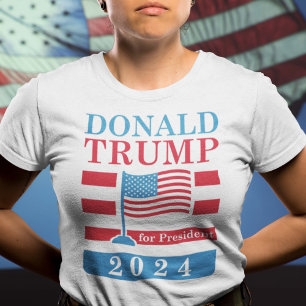 Camiseta Donald Trump Para O Presidente 2024