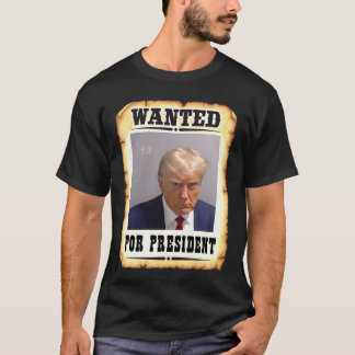 Camiseta Donald Trump Para Presidente Mug Shot T Shirt