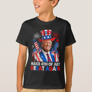 Camiseta Donald Trump Patriótico Serviço De Fogo Torna 4 De