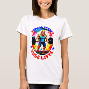 CAMISETA DONALD TRUMP - PEQUENOS MÃOS LEVANTAMENTOS