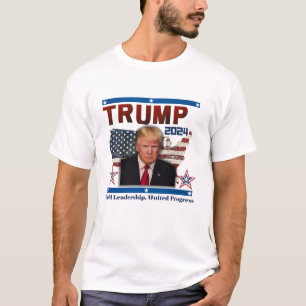 Camiseta Donald Trump Presidente 2024 Liderança Negra