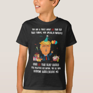 Camiseta Donald Trump Presidente Funny 60º aniversário Trum