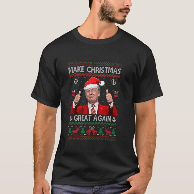 Camiseta Donald Trump Presidente Torne Excelente de Natal n (Frente)