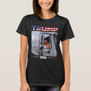 Camiseta Donald Trump Roda Caminhão de Lixo - Caminhão de L