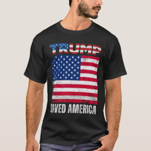 Camiseta Donald Trump salvou a América 47º Presidente Inaug